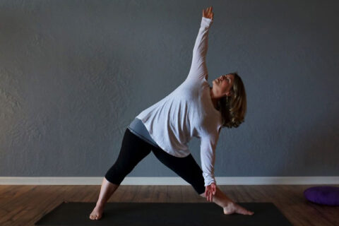 lady doing yoga