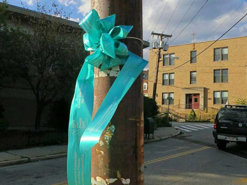 Ribbon on the pole